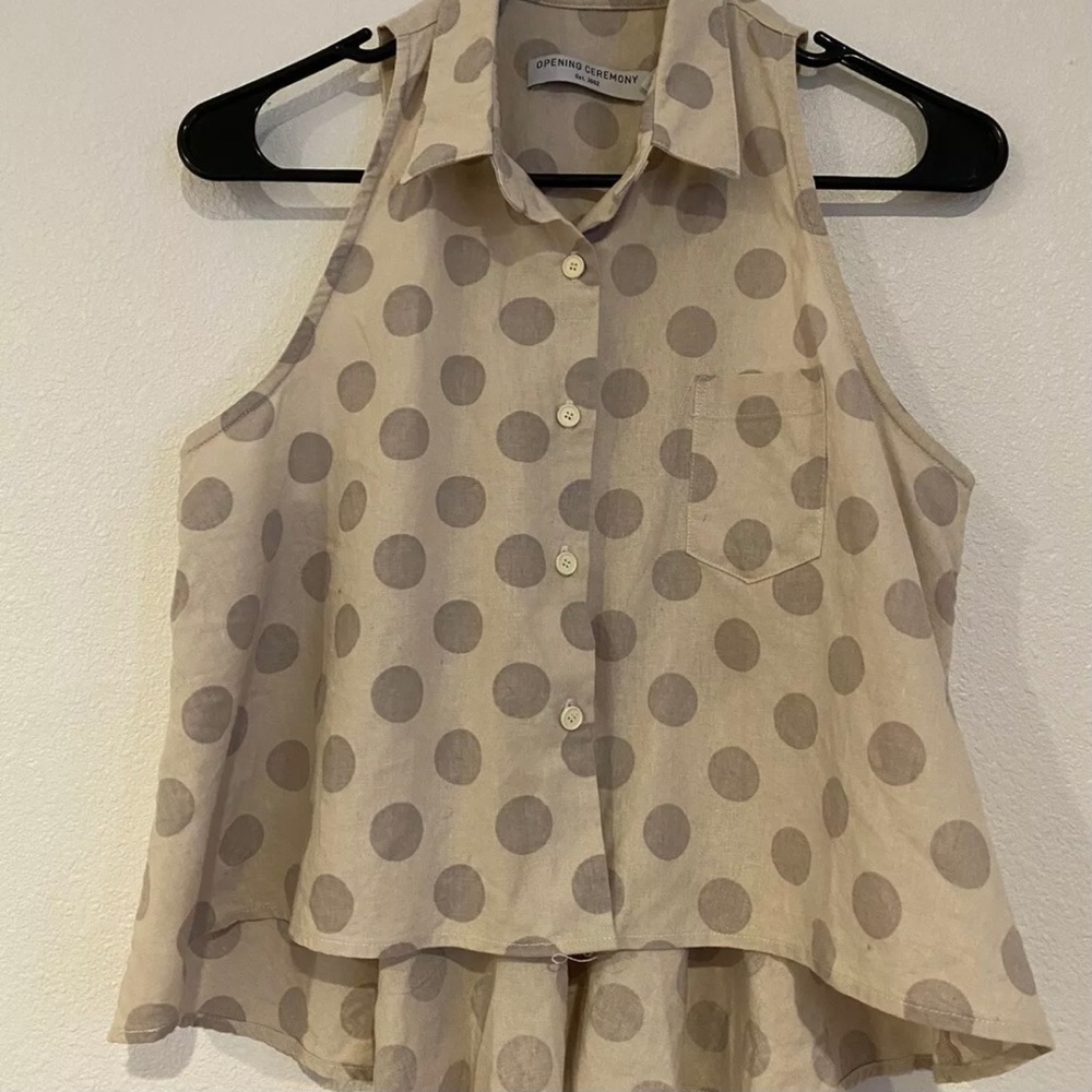 Opening Ceremony Sleeveless Button Up